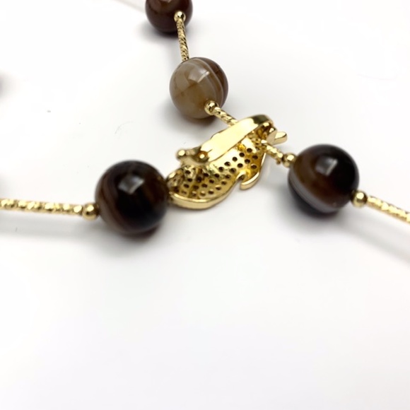 SJ PEARL NATURAL AGATES GEMSTONE FASHION NECKLACE - Picture 14 of 15